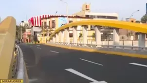 Puente Leoncio Prado de la Vía Expresa, en Miraflores. Foto: Captura de TV