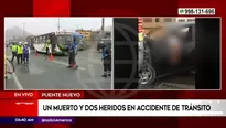 Puente Nuevo: un muerto y dos heridos en accidente de tránsito