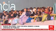 Puente peatonal casi colapsa durante un concierto en MegaPlaza