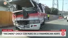 Puente Piedra: Anconero choca contra muro en Panamericana Norte