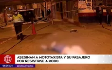 Puente Piedra: Asesinan a mototaxista y a su pasajero durante asalto - Noticias de sicario