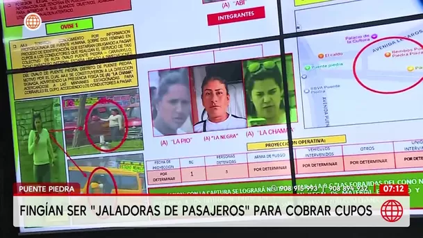 Caen Las Forajidas del Cono Norte por cobrar cupos en Puente Piedra. Foto: América Noticias