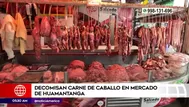 Puente Piedra: Decomisan carne de caballo en descomposición en Mercado Huamantanga