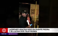 Puente Piedra: Delincuentes se llevaron televisores de nido - Noticias de televisor