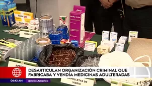 Banda criminal fabricaba medicina adulterada. Foto: América Noticias