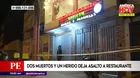 Puente Piedra: Dos muertos y un herido en asalto a restaurante