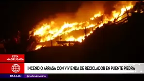 Incendio en Puente Piedra. Foto: América Noticias