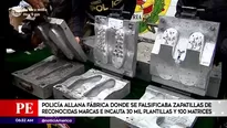 Falsificadores de zapatillas. Foto: América Noticias