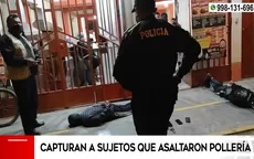 Puente Piedra: Policía captura a sujetos que asaltaron pollería - Noticias de polleria