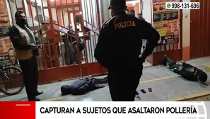 Puente Piedra: Policía captura a sujetos que asaltaron pollería. 