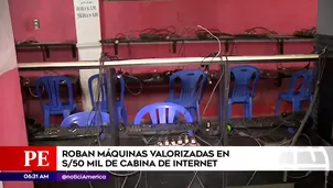 Robo en cabina de Internet en Puente Piedra. Foto: América Noticias