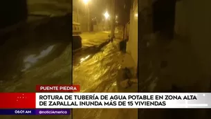 Aniego en Puente Piedra. América Noticias