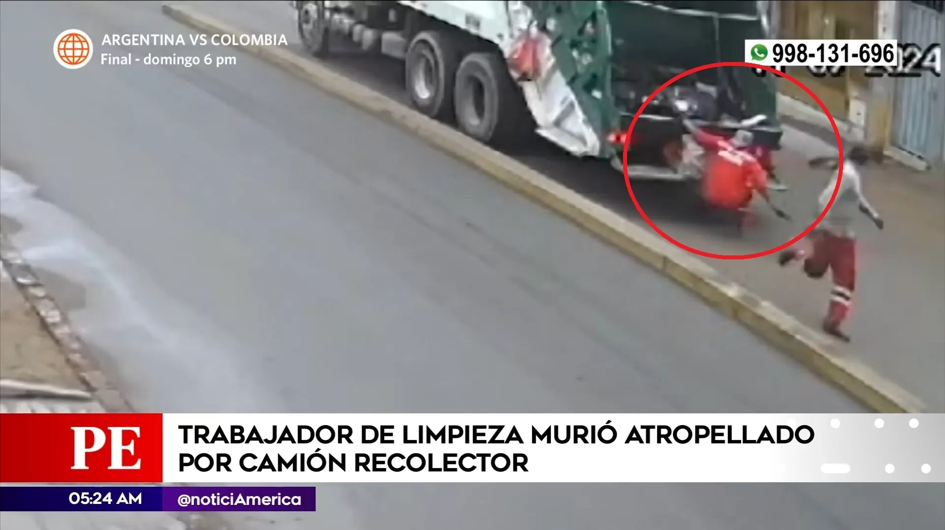 Trabajador de limpieza murió atropellado en Puente Piedra. Foto: América Noticias