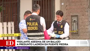 Agente de seguridad mató a un presunto delincuente.