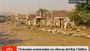 Viviendas en riesgo por crecida del río Chillón