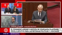 Juan de la Puente analizó la aprobación de la cuestión de confianza por el Congreso. Foto y video: América Noticias