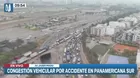 Panamericana Sur: Drone muestra enorme congestión cerca al Puente Primavera en Surco