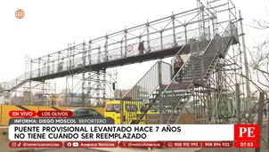 Puente provisional lleva 7 años sin reemplazo en Panamericana Norte. Foto y video: América Noticias
