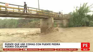 Puente que une Comas con Puente Piedra podría colapsar. Foto y video: América Noticias