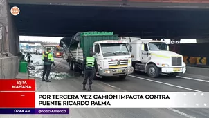 Camión impacta contra puente Ricardo Palma. Foto y video: América Noticias