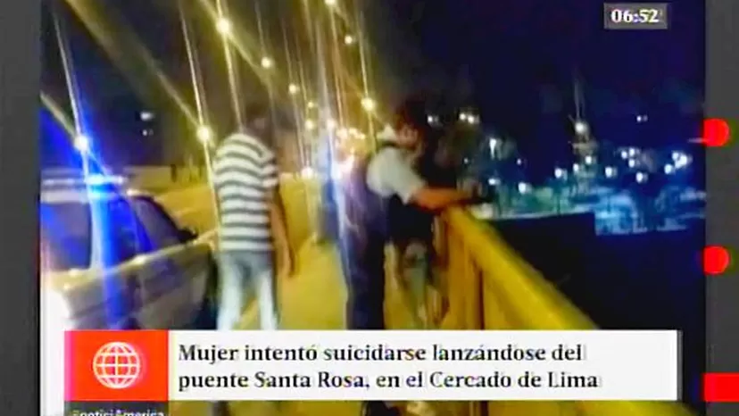 Puente Santa Rosa: mujer intentó quitarse la vida lanzándose al río Rímac