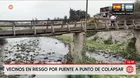 Puente Victoria está en peligro de colapsar en río Chillón