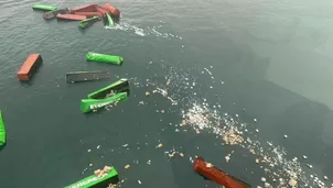 Puerto del Callao cerrado por caída de contenedores al mar. Video: Canal N
