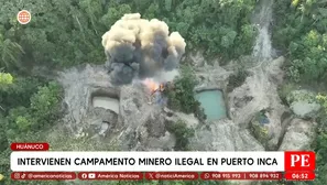 Intervienen campamento minero ilegal en Puerto Inca en Huánuco. Foto y video: América Noticias