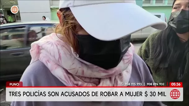 Puno: Acusan a tres policías de robar 30 mil dólares a mujer. Foto: América Noticias Puno: Acusan a tres policías de robar 30 mil dólares a mujer. Foto: América Noticias