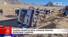 Puno: Cuatro muertos dejó choque frontal entre bus y miniván