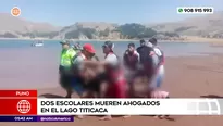 Escolares murieron ahogados en el lago Titicaca en Puno. Foto y video: América Noticias