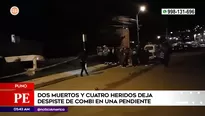 Accidente de tránsito en Puno. Foto y video: América Noticias