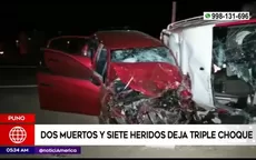 Puno: dos muertos y siete heridos deja triple choque - Noticias de juliaca