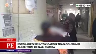 Puno: Escolares intoxicados tras consumir alimentos de Qali Warma