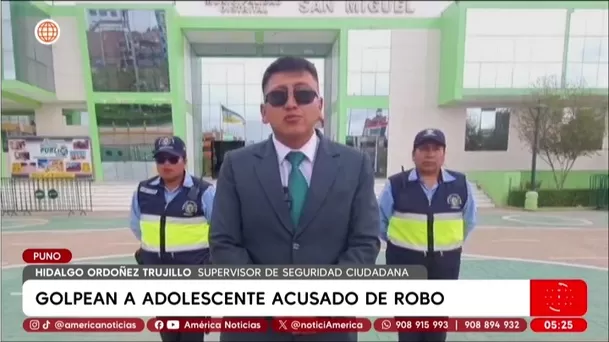 Golpean a adolescente acusado de robo en Puno. Foto: América Noticias