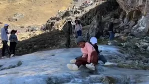 Pacaje celebró festival del hielo pese al intenso frío. Video: Canal N