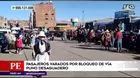 Puno: Pasajeros varados por bloqueo de vía Desaguadero