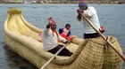 Puno: pobladores compiten en carrera de caballos de totora en el Lago Titicaca
