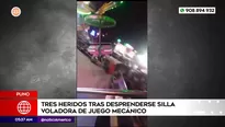 Accidente en juego mecánico en Puno. Foto y video: América Noticias