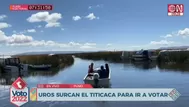 Puno: Uros surcan el Lago Titicaca para ir a votar 