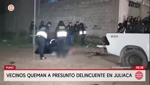 Puno: Vecinos queman a presunto delincuente en Juliaca tras asalto. Foto y video: América Noticias