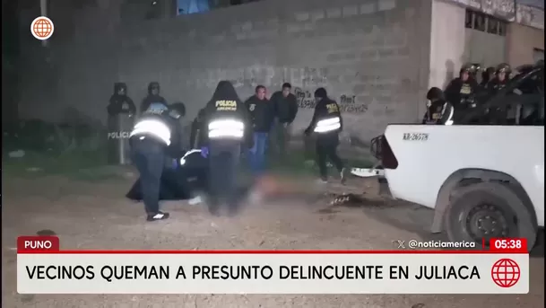 Puno: Vecinos queman a presunto delincuente en Juliaca tras asalto. Foto: América Noticias
