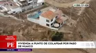 Punta Hermosa: Vivienda a punto de colapsar por paso de huaico