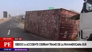 Ocurrió en la Panamericana Sur. Foto: América TV