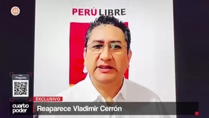 Vladimir Cerrón reaparece desde la clandestinidad tras 2 años prófugo. Critica a Dina Boluarte, a quien acusa de deslealtad, y afirma que su caída era previsible. Video: Cuarto Poder