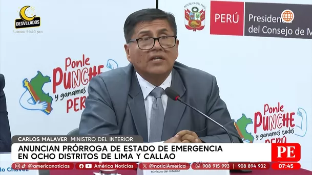 Estado de emergencia continuará en 8 distritos de Lima y todo el Callao. Foto: América Noticias Estado de emergencia continuará en 8 distritos de Lima y todo el Callao. Foto: América Noticias