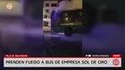 Queman bus de empresa Sol de Oro en Villa El Salvador