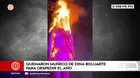 Quemaron muñeco de Dina Boluarte para despedir el 2024