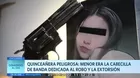 Quinceañera peligrosa: Menor era la cabecila de banda dedicada al robo y la extorsión