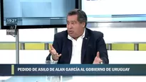 Alan García permanece en la residencia de la embajada de Uruguay. Foto: captura de TV